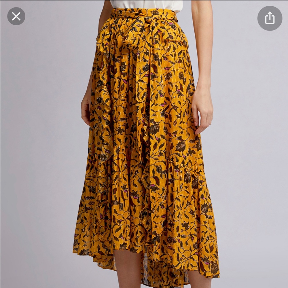 Ulla Johnson Yellow Maxi Skirt. NWT. Size 2.